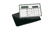 Calculadora Solar
CÓDIGO: CCT3
Calculadora solar ultra-plana de 8 dígitos, tamaño Tarjeta de Crédito, con Funda Negra.
• Tamaño: 8.6 x 5.5 x 0.3 cm.