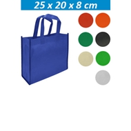 Bolsa Eco para Libros
CÓDIGO: CCE2
Bolsa Ecológica en tela TNT, 100% reciclable y reutilizable. Cuenta con 2 asas de 28 cm c/u aprox.
• Tamaño: 25 x 20 x 8 cm.
• Colores: Blanco (01), Azul Rey (02), Rojo (03), Naranjo (04), Verde (06), Negro (08), Beige (09), Verde Pistacho (45).
• Impresión en: Serigrafía