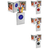 Porta-Lápices con Reloj
CÓDIGO: CCT7
Porta-Lápices plegable con reloj análogo y 2 porta-fotos laterales, cuerpo gris plata.
• Tamaño: 7.5 x 6.5 x 10 cm.
• Pilas: 1 pila botón (incluida).
• Colores: Azul (02), Rojo (03), Naranjo (04), Negro (08).
• Impresión en: Serigrafía