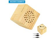 USB Parlante de Bamboo
CÓDIGO: CCB50
Parlante 100% de madera de Bamboo, con conector USB y Jack 3.5mm.
• Tamaño: 5.7 x 5.7 x 5.7 cm.
• Colores: Madera (12).
• Impresión en: Serigrafía, Grabado Láser.