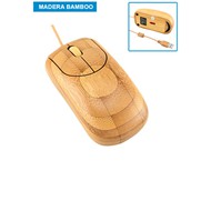 USB Mouse de Bamboo
CÓDIGO: CCB52
Mouse óptico 100% de madera de Bamboo. Incluye cable y conector USB.
• Tamaño: 5 x 10.5 x 3.1 cm.
• Colores: Madera (12).
• Impresión en: Serigrafía, Grabado Láser.