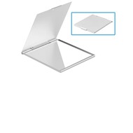 Espejo de Aluminio
CÓDIGO: CCB12	
Espejo cuadrado de Aluminio con Tapa, para Cartera.
• Tamaño: 6 x 7 x 0.5 cm.
• Impresión en: Serigrafía, Pantógrafo o Grabado Láser.