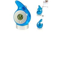 Reloj Gota Eco-Sustentable
CÓDIGO: CCT5 	
Reloj Gota Eco-Sustentable con ahorro energético, funciona con agua en su interior (favor cargar dentro de los rangos min-max indicados en la parte posterior del reloj). Mejora el rendimiento agregando una pizca de sal al agua.
• Tamaño: 7.5 x 12.7 x 8 cm.
• Colores: Azul (02).
• Impresión en: Serigrafía - Tampografía.