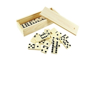 Dominó Clásico
CÓDIGO: CCJ4 	
Set de Dominó clásico en estuche de madera con tapa corrediza. Presentación en caja de cartón.
• Tamaño: 18.6 x 6.3 x 4.4 cm.
• Impresión en: Serigrafía - Grabado Láser.